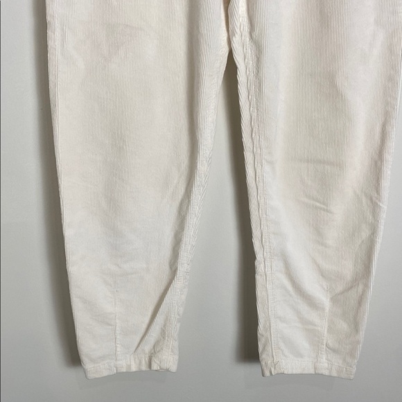 Maeve Anthropologie Corduroy Curved Cream Ivory White High Waisted Pants 27 - Picture 4 of 10